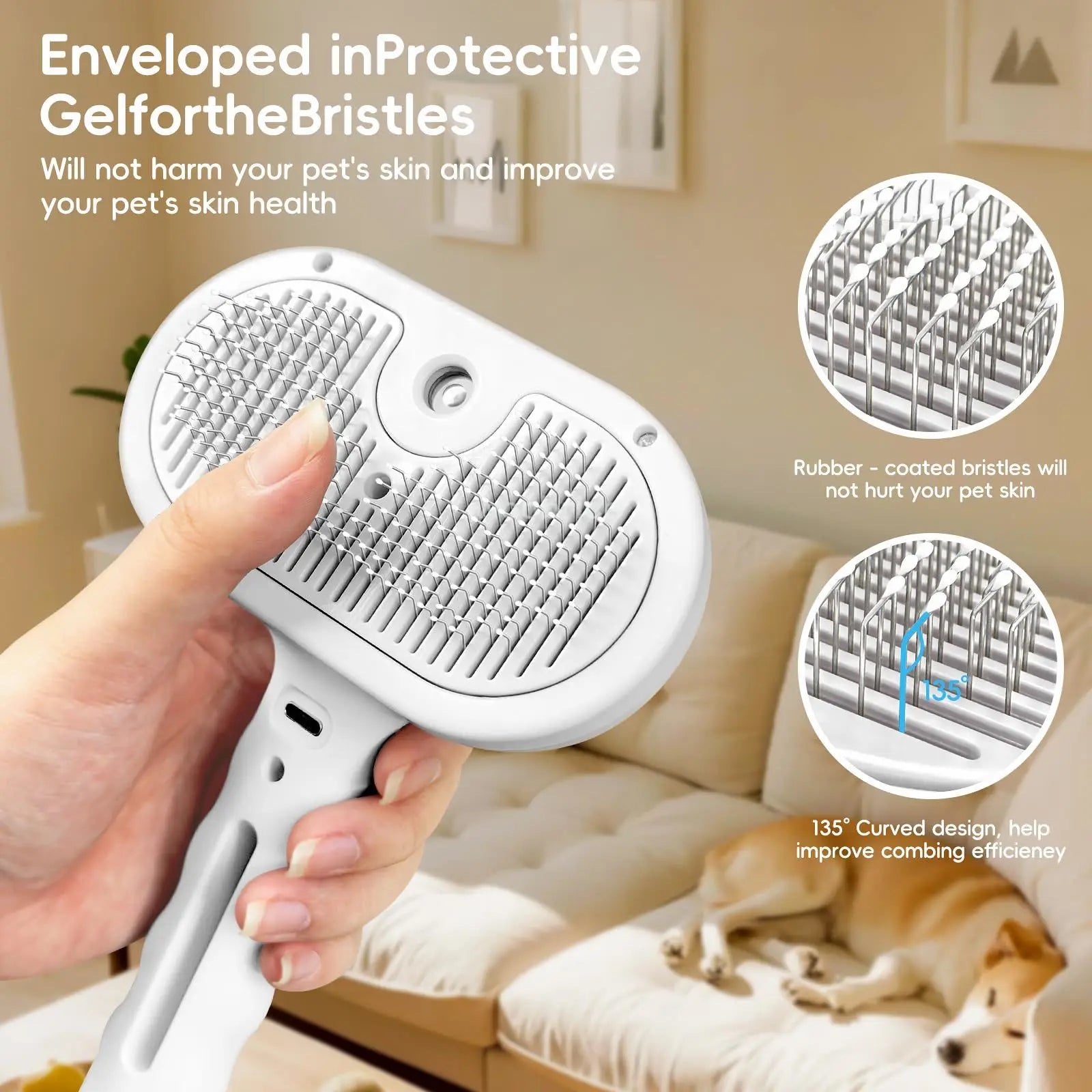SteamPet™ – Smart Steam Brush for Cats & Dogs | Effortless Hair Removal & Grooming
