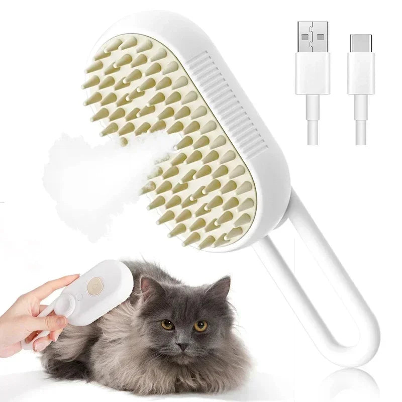 SteamPet™ – Smart Steam Brush for Cats & Dogs | Effortless Hair Removal & Grooming