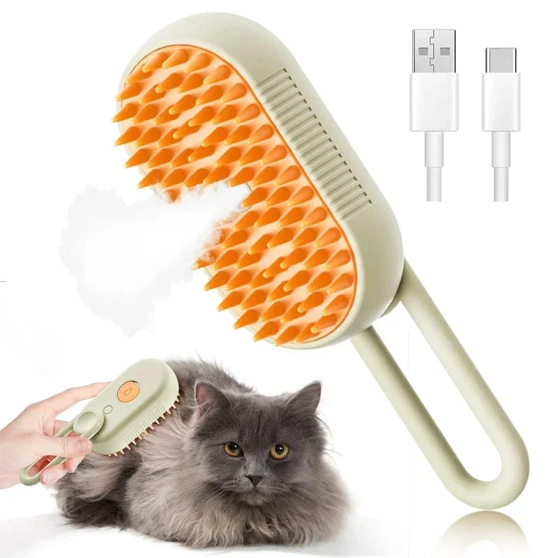 SteamPet™ – Smart Steam Brush for Cats & Dogs | Effortless Hair Removal & Grooming